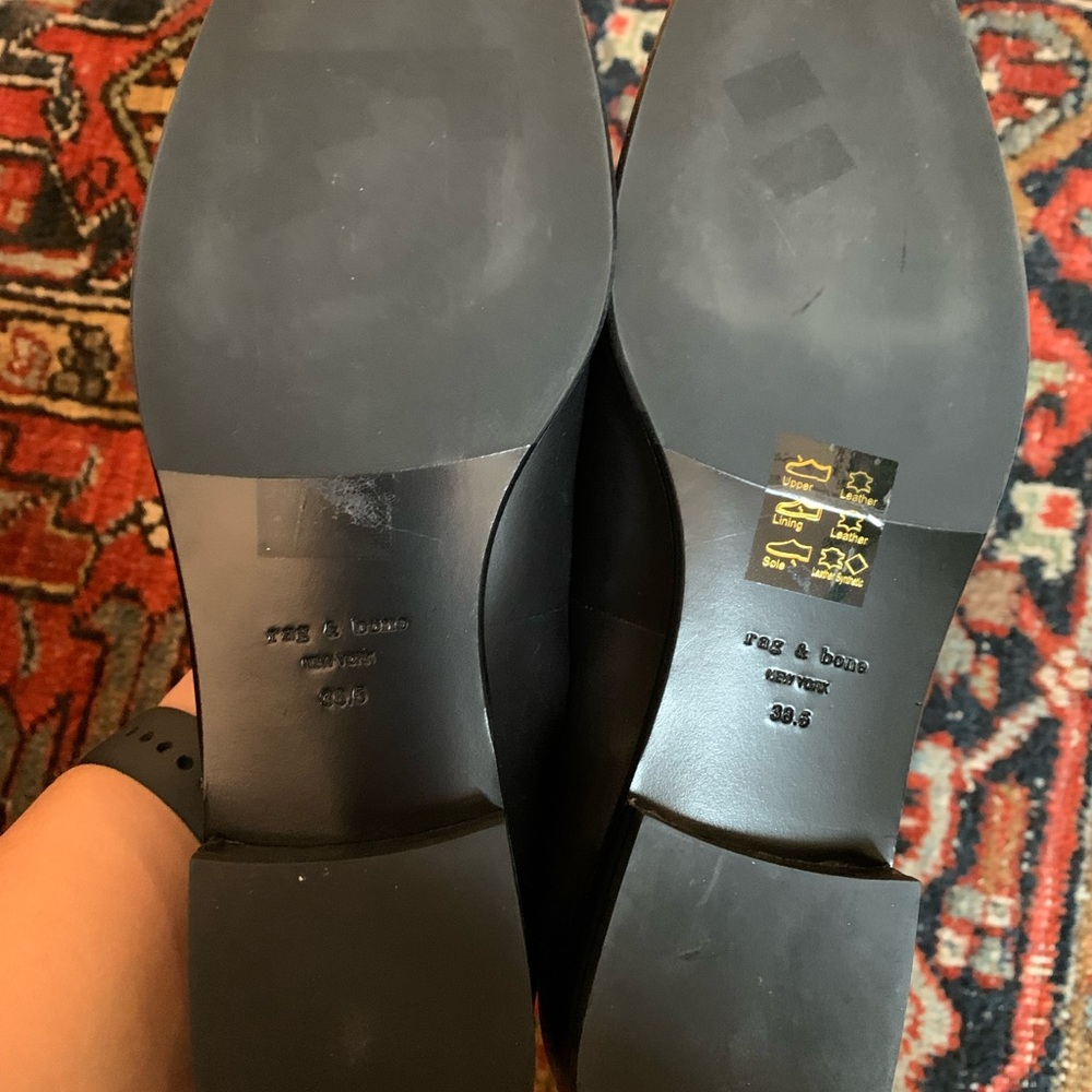 Rag & Bone Aslen black leather loafers - new - 38.5 - Picture 3 of 6